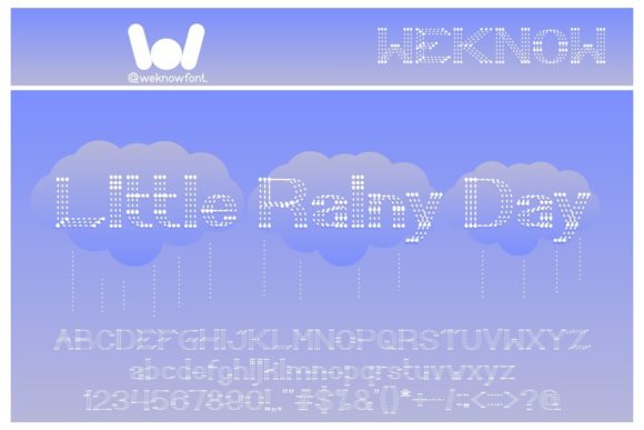 Little Rainy Day: Elevating Design with a Cool Dotted Display Font