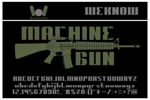 Machine Gun: A Bold Display Font for High-Impact Design