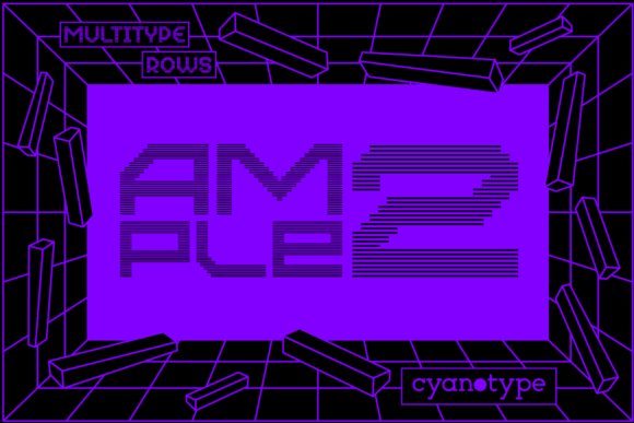 MultiType Rows Ample 2: A Unique Pixel Font for Distinctive Design