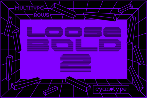 MultiType Rows Loose Bold 2: A Pixelated Design Tool