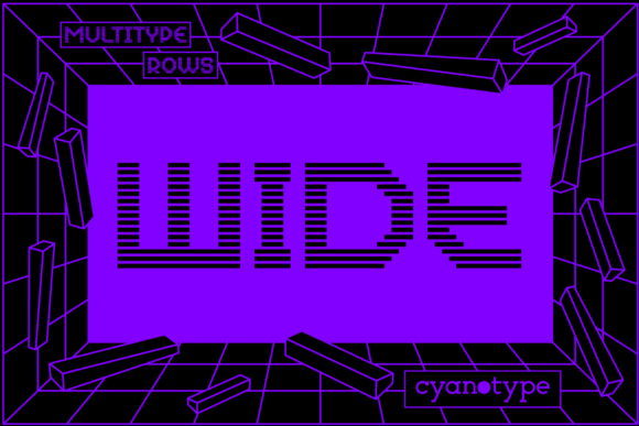 MultiType Rows Wide: A Pixelated Design Tool for Retro Vibes