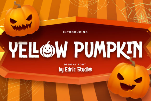 Yellow Pumpkin: A Spooky Display Font for Creative Projects